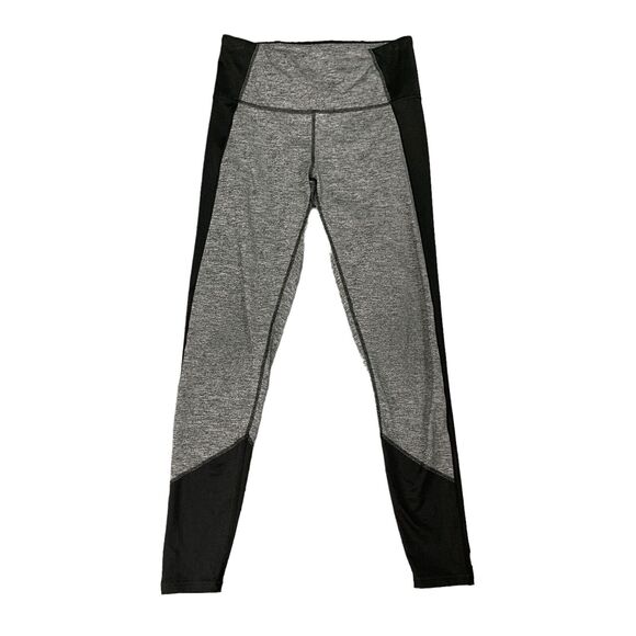 Lucy Hatha Leggings Womens M Medium Grey Two Tone Mid Rise Pull On Athletic Pant - Picture 1 of 13